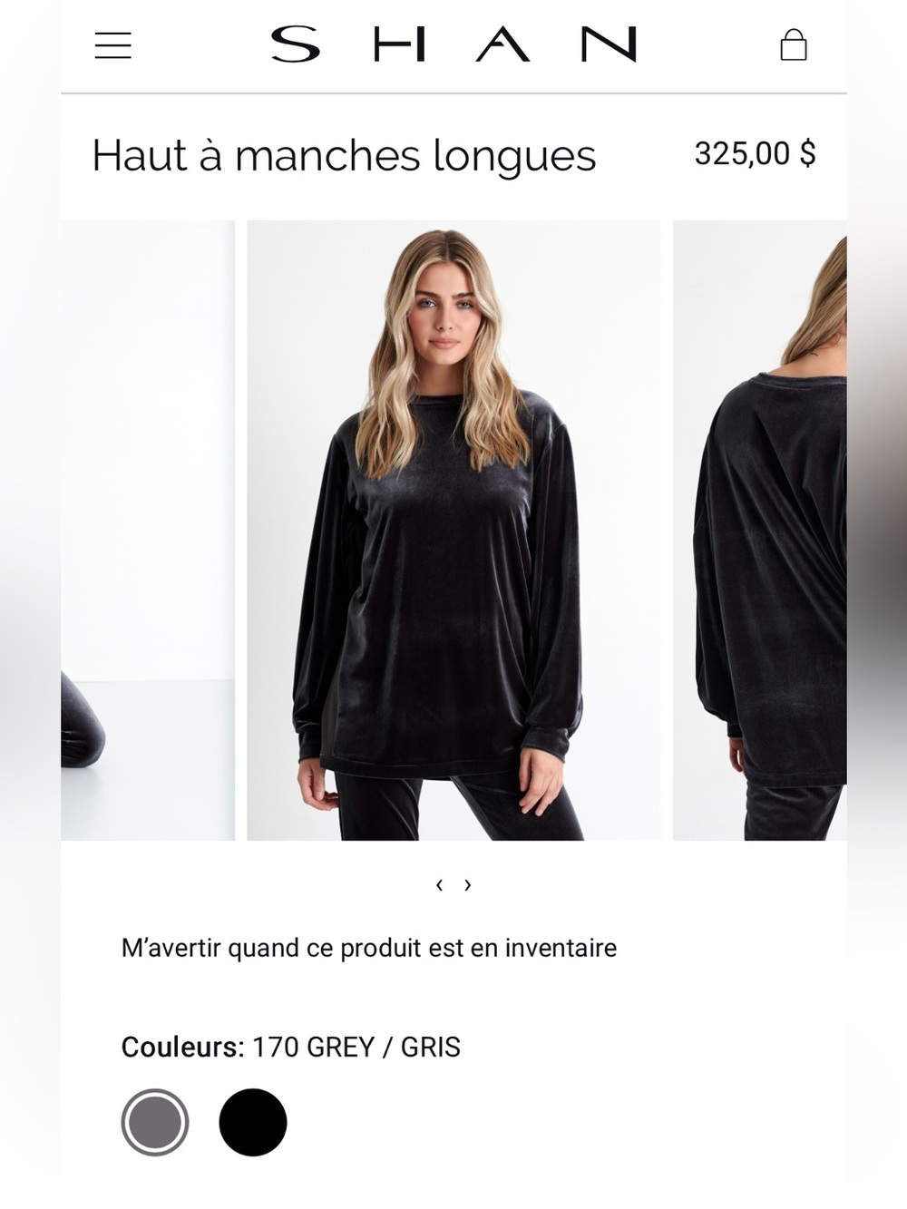 325$ SHAN Velvet pull-over Crewneck!